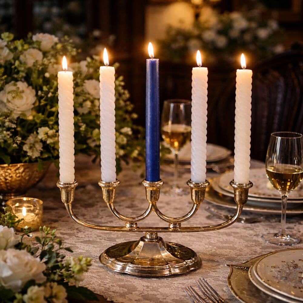 Vintage Silver Plate 5 Light Candelabra Elegant Formal Wedding Table Centerpiece